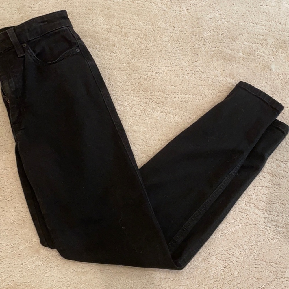 Joe’s high rise skinny black jeans, size 26